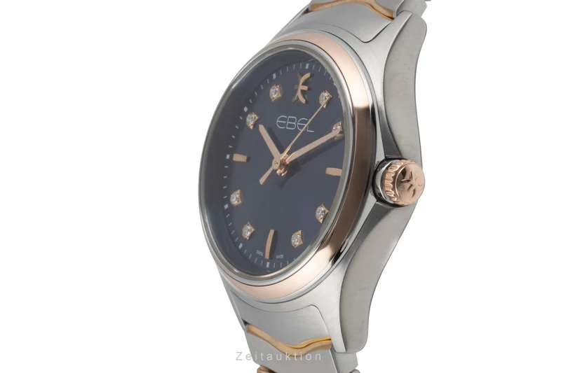 Ebel Classic Wave steel / gold quartz women's watch 03.1.15.1051 LP: 3600EUR [2506245]