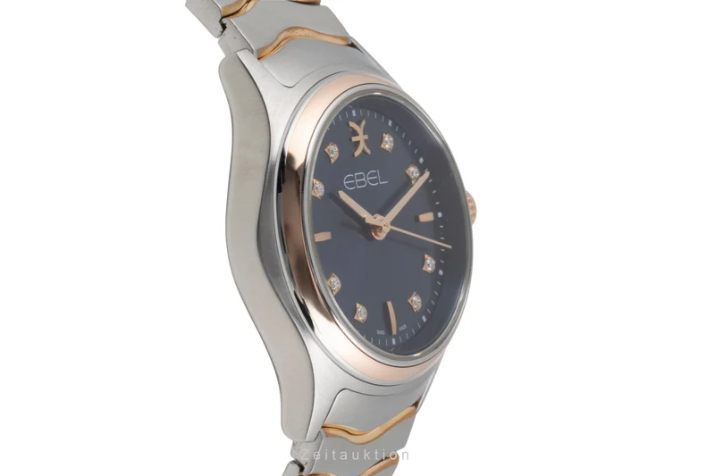 Ebel Classic Wave steel / gold quartz women's watch 03.1.15.1051 LP: 3600EUR [2506245]