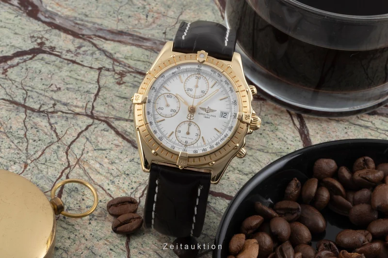 Breitling Chronomat chronograph 18 ct gold automatic men's watch 81950 K13047 [2505802]