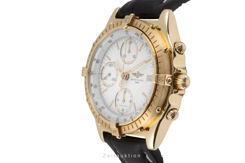 Breitling Chronomat chronograph 18 ct gold automatic men's watch 81950 K13047 [2505802]