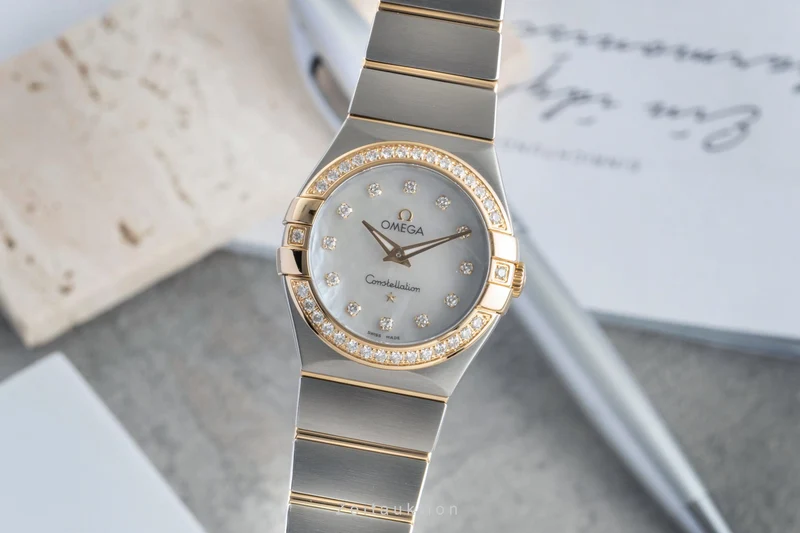 Omega Constellation steel / gold quartz women's watch 123.25.27.60.55.003 / 895.1011 LP: 10900EUR [2506486]