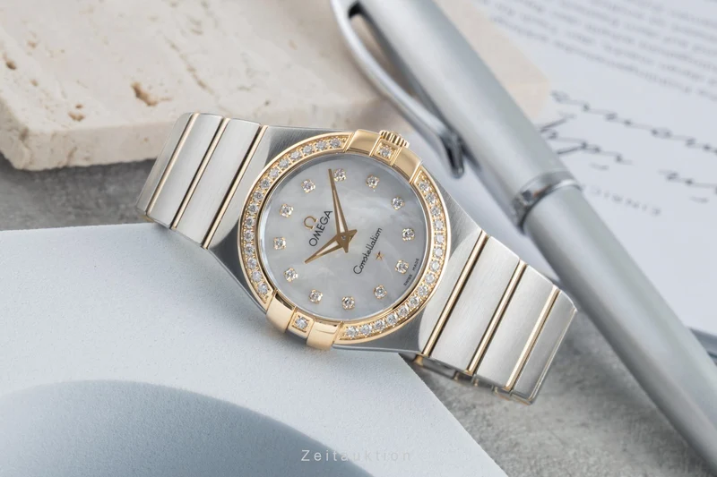 Omega Constellation steel / gold quartz women's watch 123.25.27.60.55.003 / 895.1011 LP: 10900EUR [2506486]