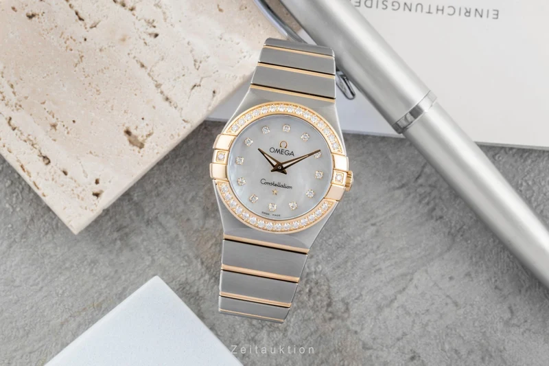 Omega Constellation steel / gold quartz women's watch 123.25.27.60.55.003 / 895.1011 LP: 10900EUR [2506486]