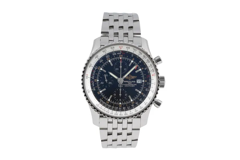Breitling Navitimer World chronograph steel automatic men's watch A24322 LP: 9850EUR [2506118]