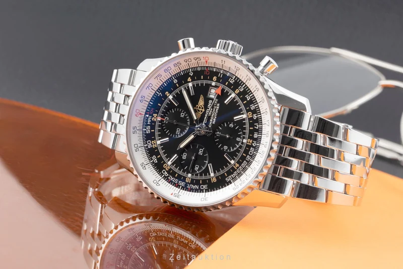 Breitling Navitimer World chronograph steel automatic men's watch A24322 LP: 9850EUR [2506118]