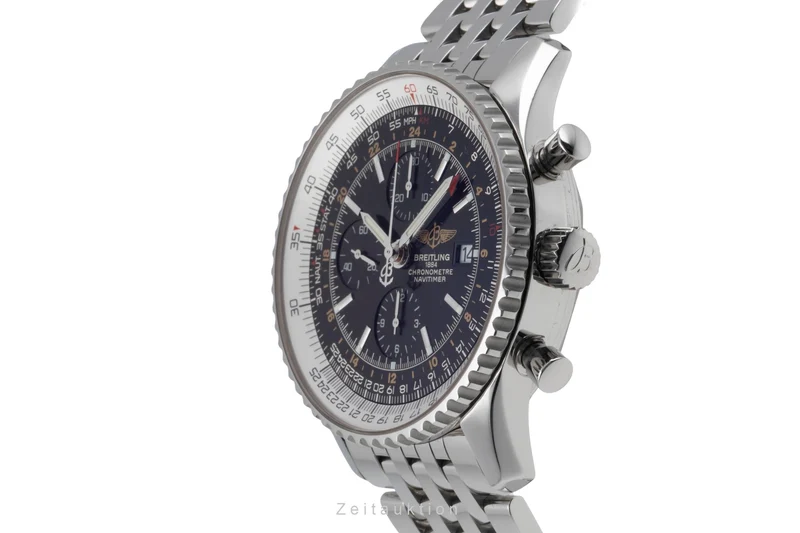 Breitling Navitimer World chronograph steel automatic men's watch A24322 LP: 9850EUR [2506118]