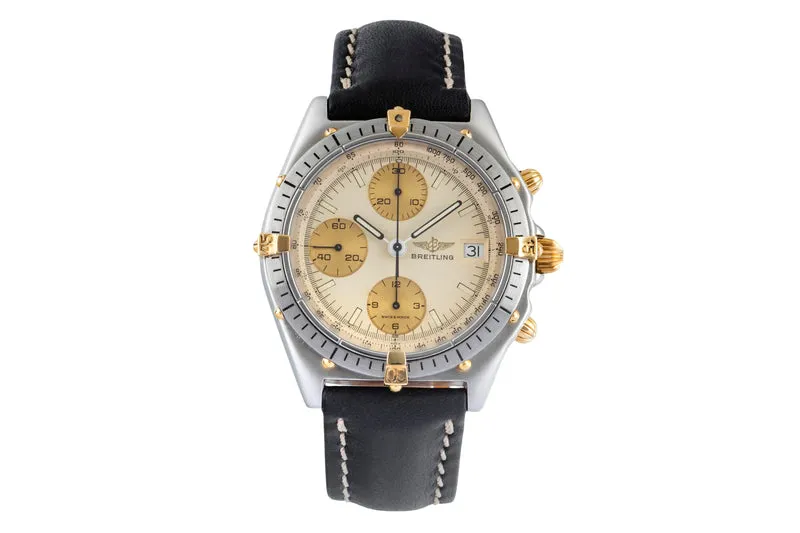 Breitling Chronomat chronograph gilt / steel automatic men's watch 81950 [2505332]