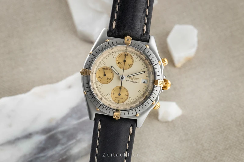 Breitling Chronomat chronograph gilt / steel automatic men's watch 81950 [2505332]