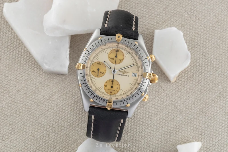 Breitling Chronomat chronograph gilt / steel automatic men's watch 81950 [2505332]