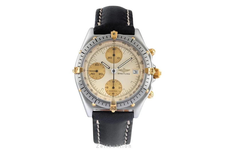 Breitling Chronomat chronograph gilt / steel automatic men's watch 81950 [2505332]