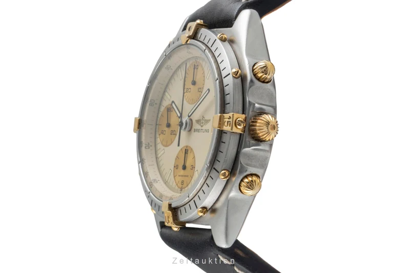 Breitling Chronomat chronograph gilt / steel automatic men's watch 81950 [2505332]