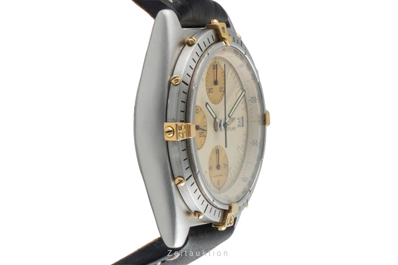 Breitling Chronomat chronograph gilt / steel automatic men's watch 81950 [2505332]