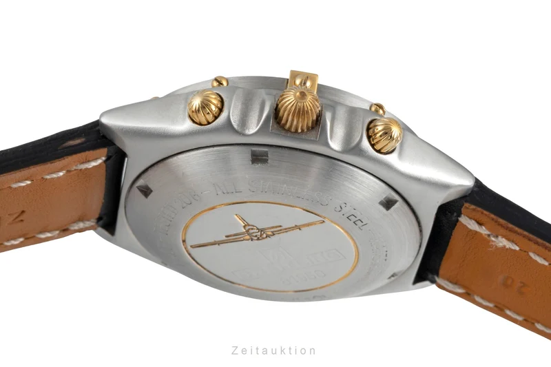 Breitling Chronomat chronograph gilt / steel automatic men's watch 81950 [2505332]