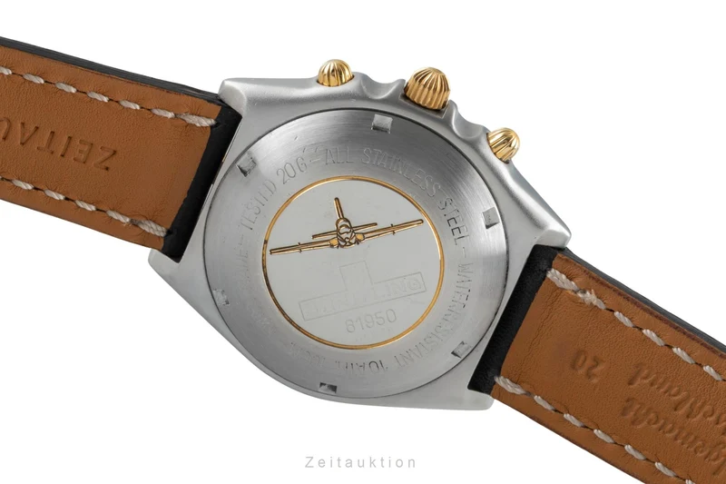 Breitling Chronomat chronograph gilt / steel automatic men's watch 81950 [2505332]