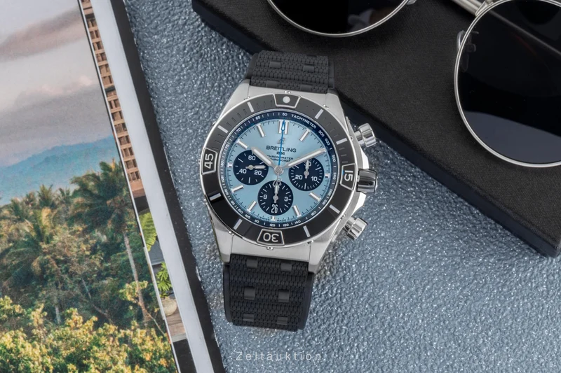 Breitling Chronomat chronograph steel / platinium automatic men's watch PB0136251C1S1 LP: 12650EUR [2506709]