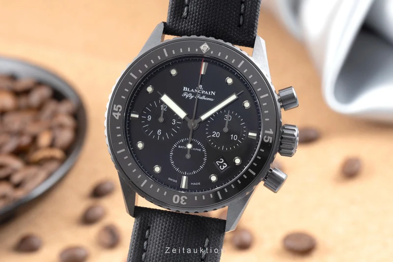 Blancpain Fifty Fathoms chronograph ceramic automatic men's watch 5200-0130-B52A LP: 19750EUR [2506698]