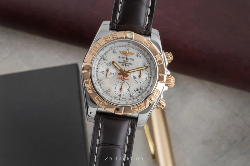 Breitling Chronomat 41 chronograph steel / gold automatic men's watch CB0140 [2505885]