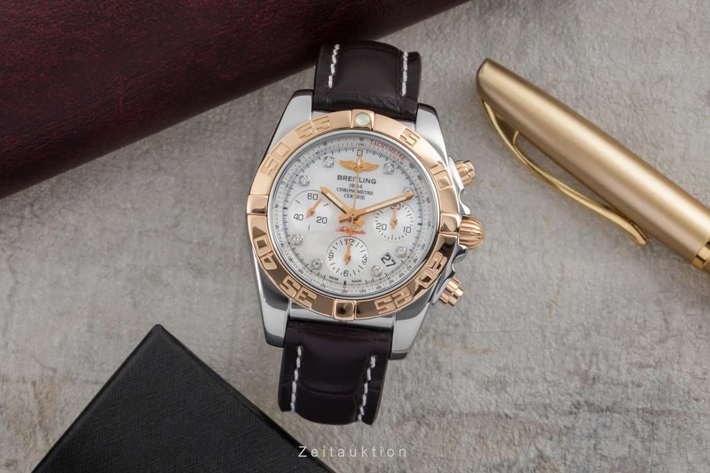 Breitling Chronomat 41 chronograph steel / gold automatic men's watch CB0140 [2505885]