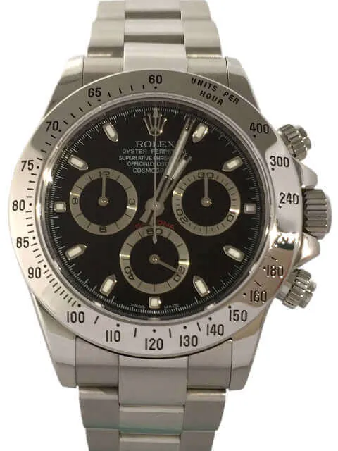Rolex Daytona Edelstahl 116520 Schwarz gebraucht aus 2009