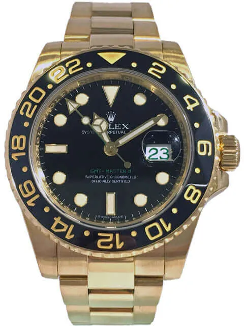 Rolex GMT-Master II 18 kt Gelbgold 116718LN aus 2007
