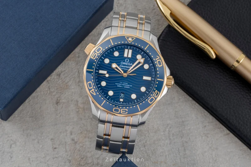 Omega Seamaster steel / gold automatic men's watch 210.20.42.20.03.001 LP: 13800EUR [2506725]
