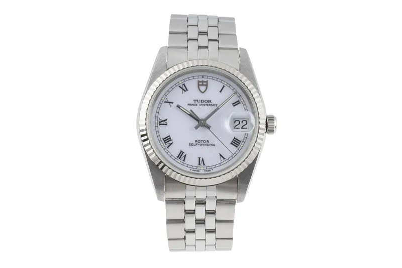 Tudor Prince Oysterdate steel / white gold automatic men's watch 74034 [2506609]