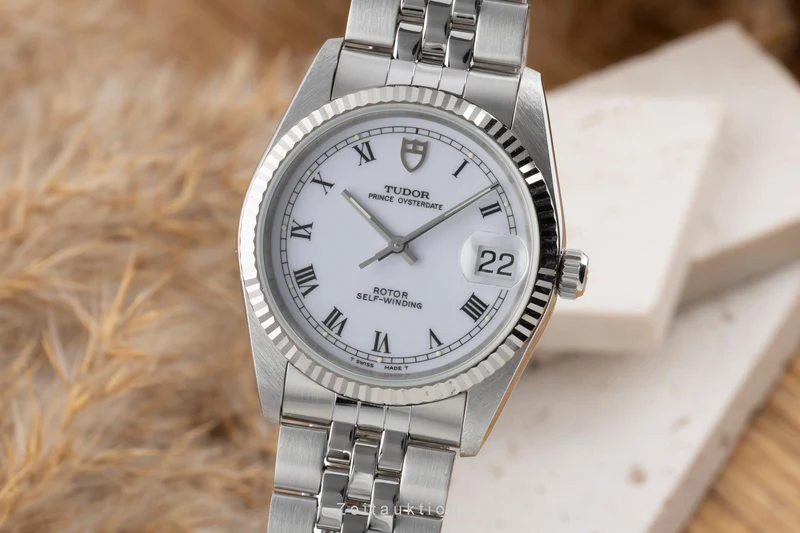 Tudor Prince Oysterdate steel / white gold automatic men's watch 74034 [2506609]