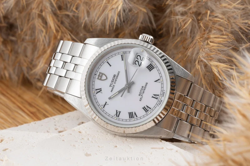 Tudor Prince Oysterdate steel / white gold automatic men's watch 74034 [2506609]