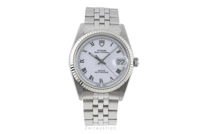 Tudor Prince Oysterdate steel / white gold automatic men's watch 74034 [2506609]