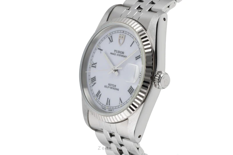 Tudor Prince Oysterdate steel / white gold automatic men's watch 74034 [2506609]