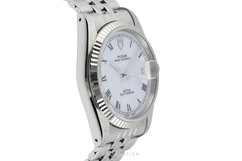 Tudor Prince Oysterdate steel / white gold automatic men's watch 74034 [2506609]