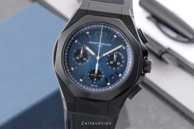 Girard Perregaux Laureato chronograph titanium automatic men's watch 81060-21-491-FH6A LP: 17100EUR [2506777]