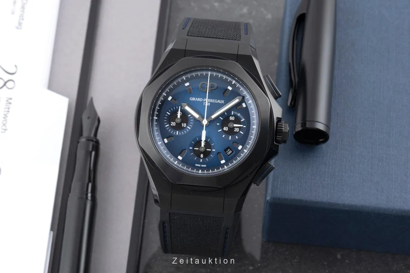 Girard Perregaux Laureato chronograph titanium automatic men's watch 81060-21-491-FH6A LP: 17100EUR [2506777]