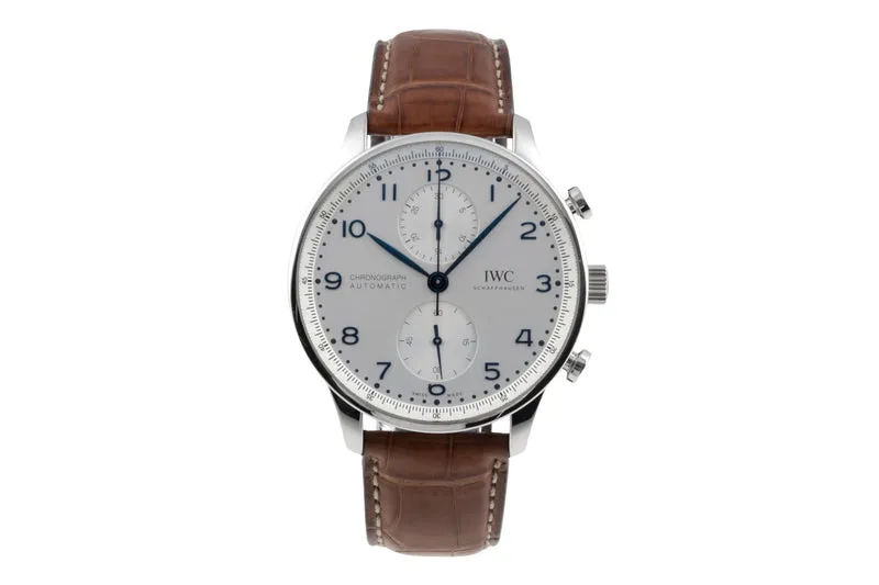 IWC Portugieser chronograph steel automatic men's watch IW371617 LP: 10100EUR [2506629]