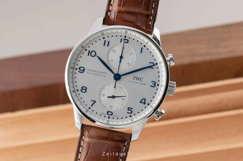 IWC Portugieser chronograph steel automatic men's watch IW371617 LP: 10100EUR [2506629]
