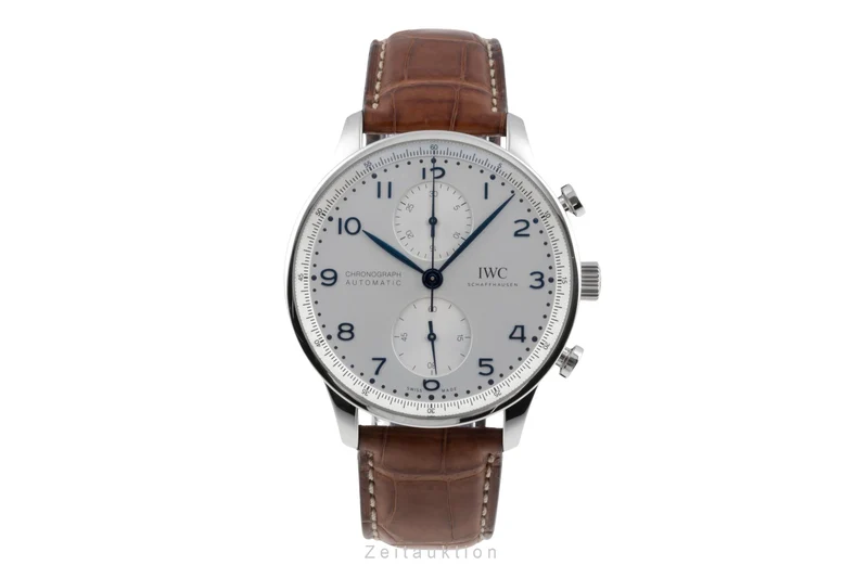 IWC Portugieser chronograph steel automatic men's watch IW371617 LP: 10100EUR [2506629]