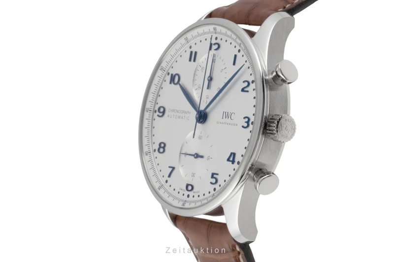 IWC Portugieser chronograph steel automatic men's watch IW371617 LP: 10100EUR [2506629]