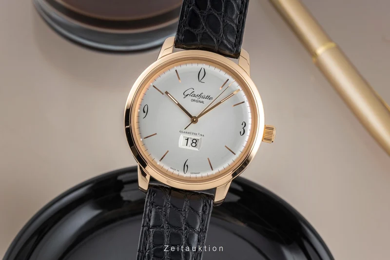 Glashütte Sixties 18 ct red gold automatic men's watch 2-39-47-01-01-04 LP: 18200EUR [2506753]