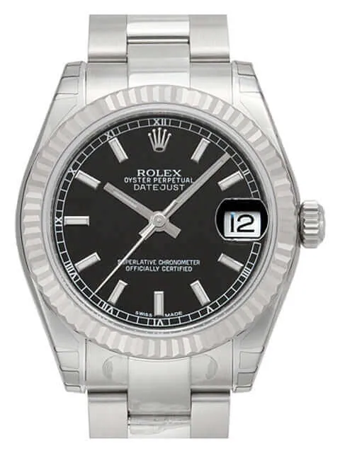 Rolex Oyster Datejust 31 178274 Schwarz Index