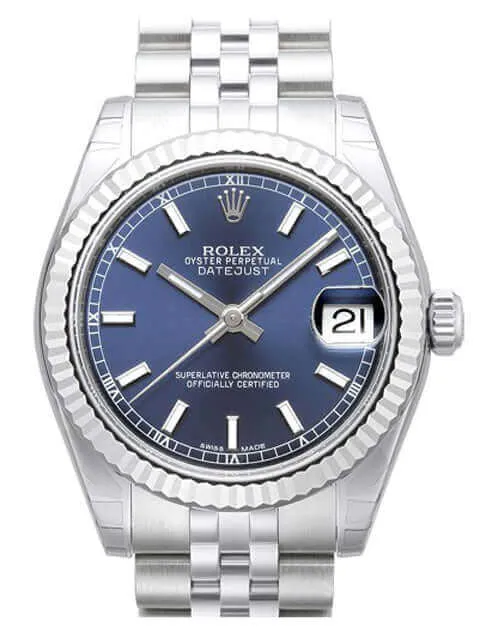 Rolex Oyster Datejust 31 178274 Blau Index Jubile-Band