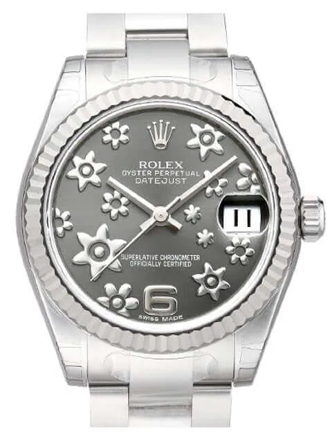 Rolex Oyster Datejust 31 178274 Floral Rhodium