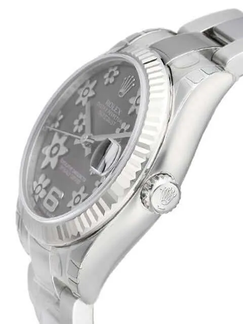 Rolex Oyster Datejust 31 178274 Floral Rhodium