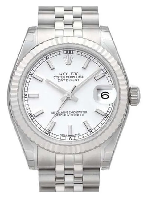 Rolex Oyster Datejust 31 178274 Weiß Index Jubile-Band