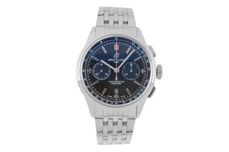 Breitling Premier chronograph steel automatic men's watch AB0118 LP: 9000EUR [2506139]