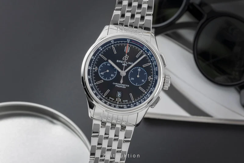 Breitling Premier chronograph steel automatic men's watch AB0118 LP: 9000EUR [2506139]