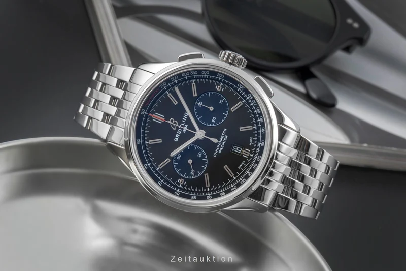 Breitling Premier chronograph steel automatic men's watch AB0118 LP: 9000EUR [2506139]
