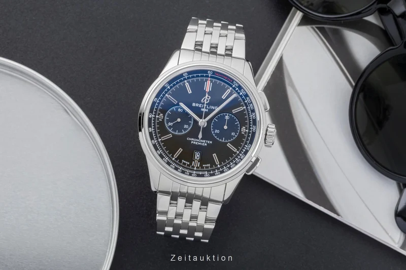 Breitling Premier chronograph steel automatic men's watch AB0118 LP: 9000EUR [2506139]