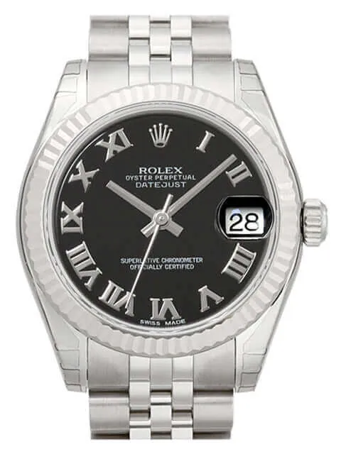 Rolex Oyster Datejust 31 178274 Schwarz R Jubile-Band