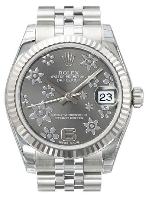 Rolex Oyster Datejust 31 178274 Floral Rhodium Jubile