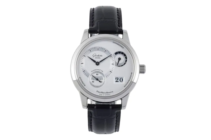 Glashütte PanoMaticReserve steel automatic men's watch 90-03-02-02-04 LP: 11400EUR [2504528]